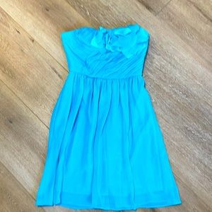 Strapless turquoise party dress, size 4
